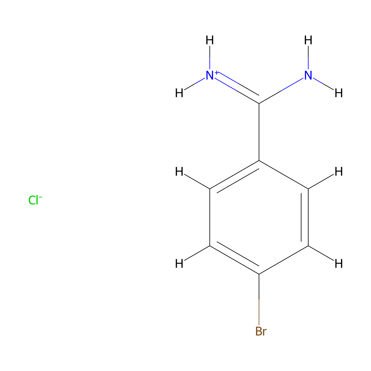 [Amino-(4-bromophenyl)methylidene]azanium;chloride molecular structure, CAS 55368-42-8
