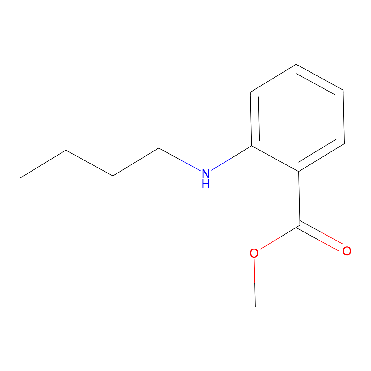 Methyl 2-(butylamino)benzoate molecular structure, CAS 55369-70-5