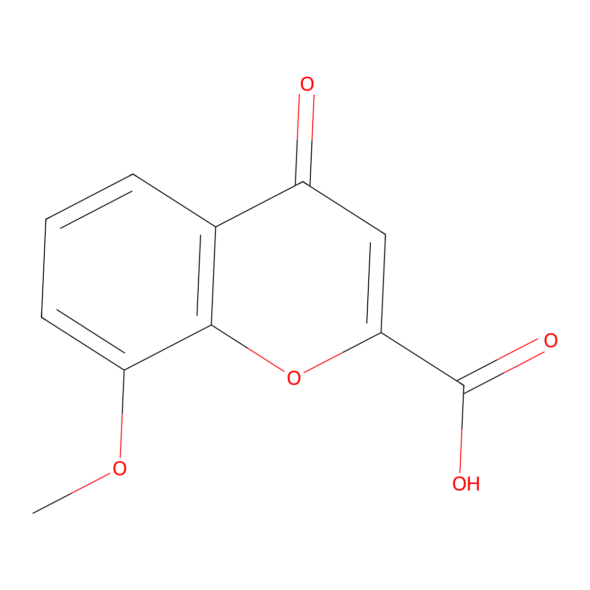 8-methoxy-4-oxo-4H-chromene-2-carboxylic acid molecular structure, CAS 5537-12-2