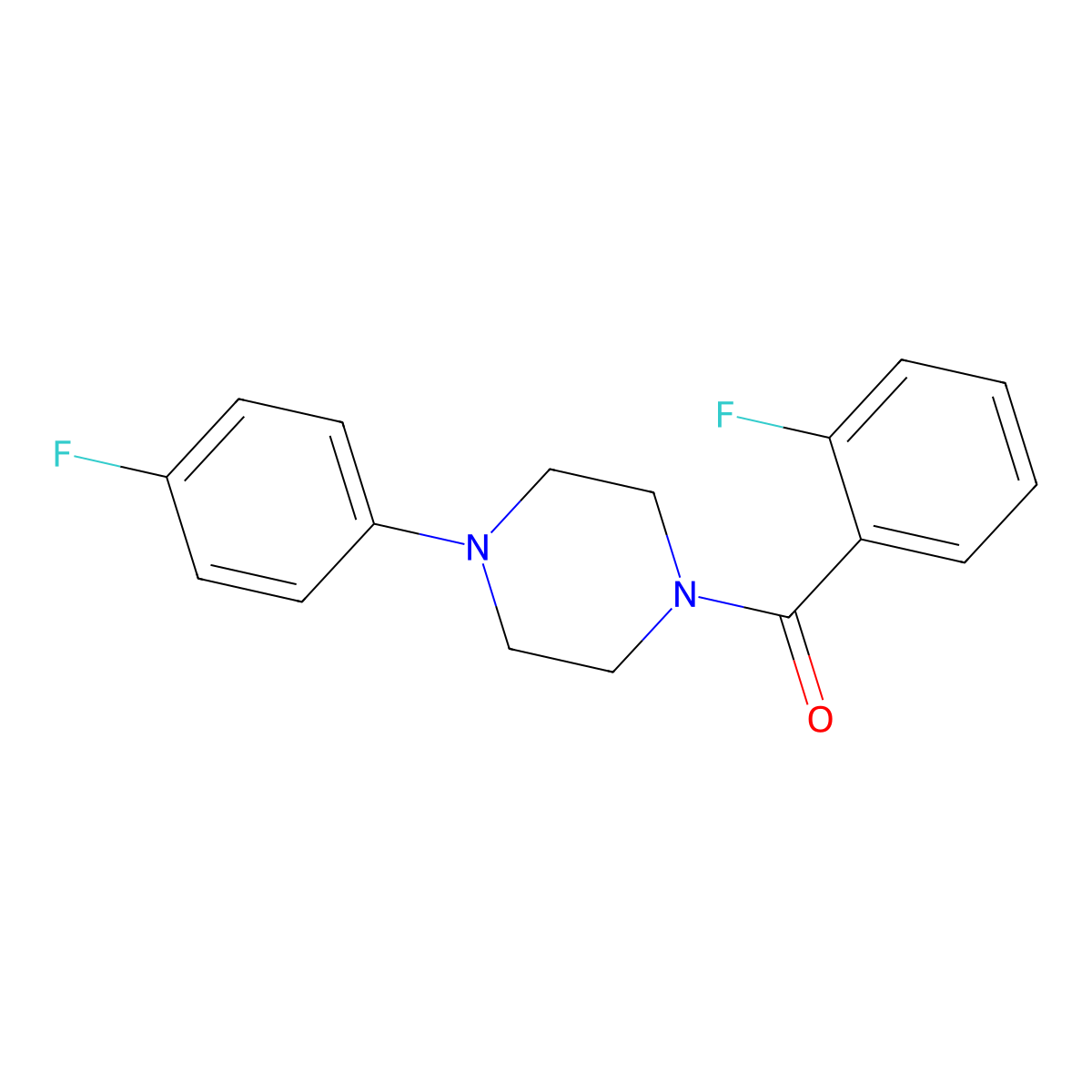 (2-Fluorophenyl)[4-(4-fluorophenyl)piperazin-1-yl]methanone molecular structure, CAS 5537-14-4
