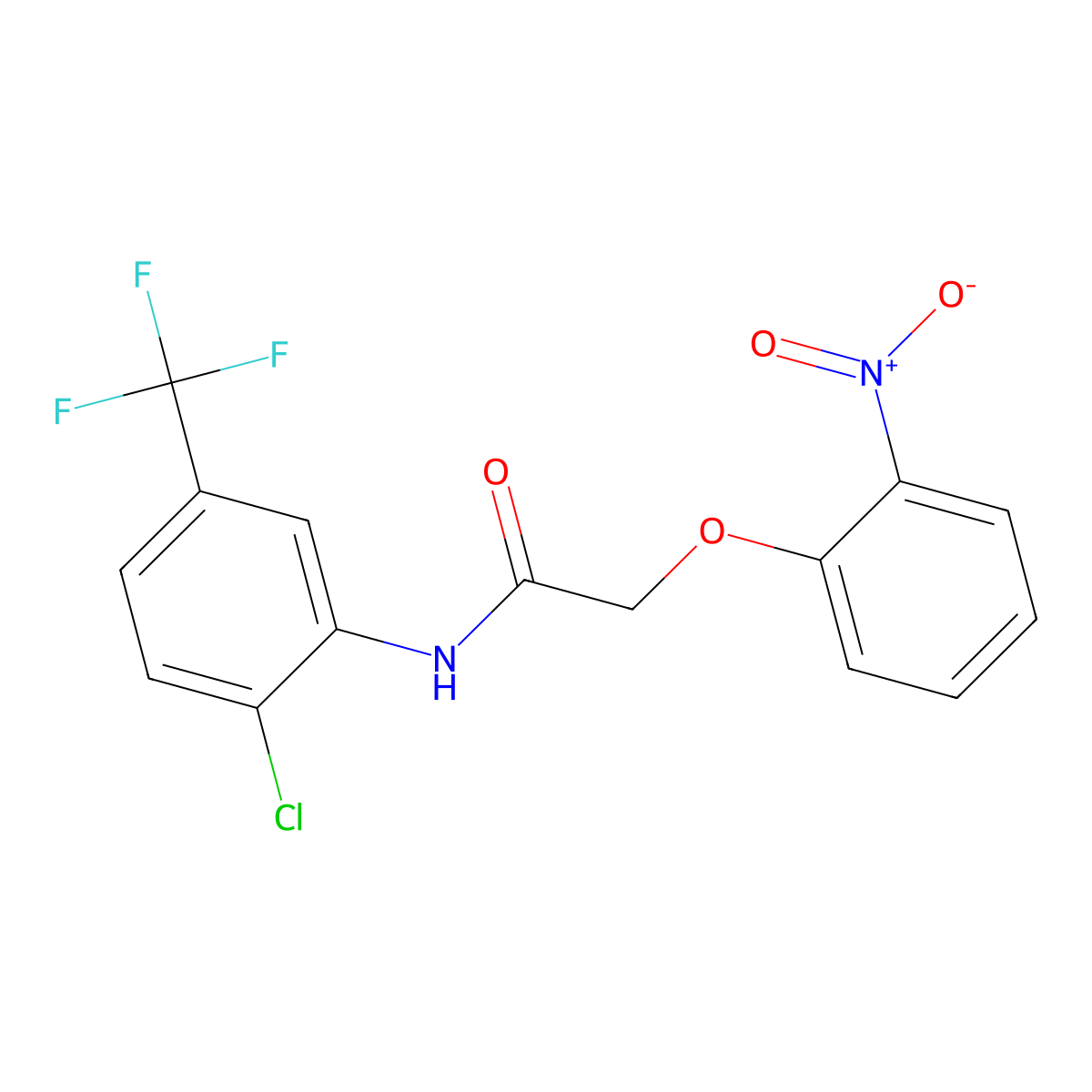 N-[2-chloro-5-(trifluoromethyl)phenyl]-2-(2-nitrophenoxy)acetamide molecular structure, CAS 5537-60-0