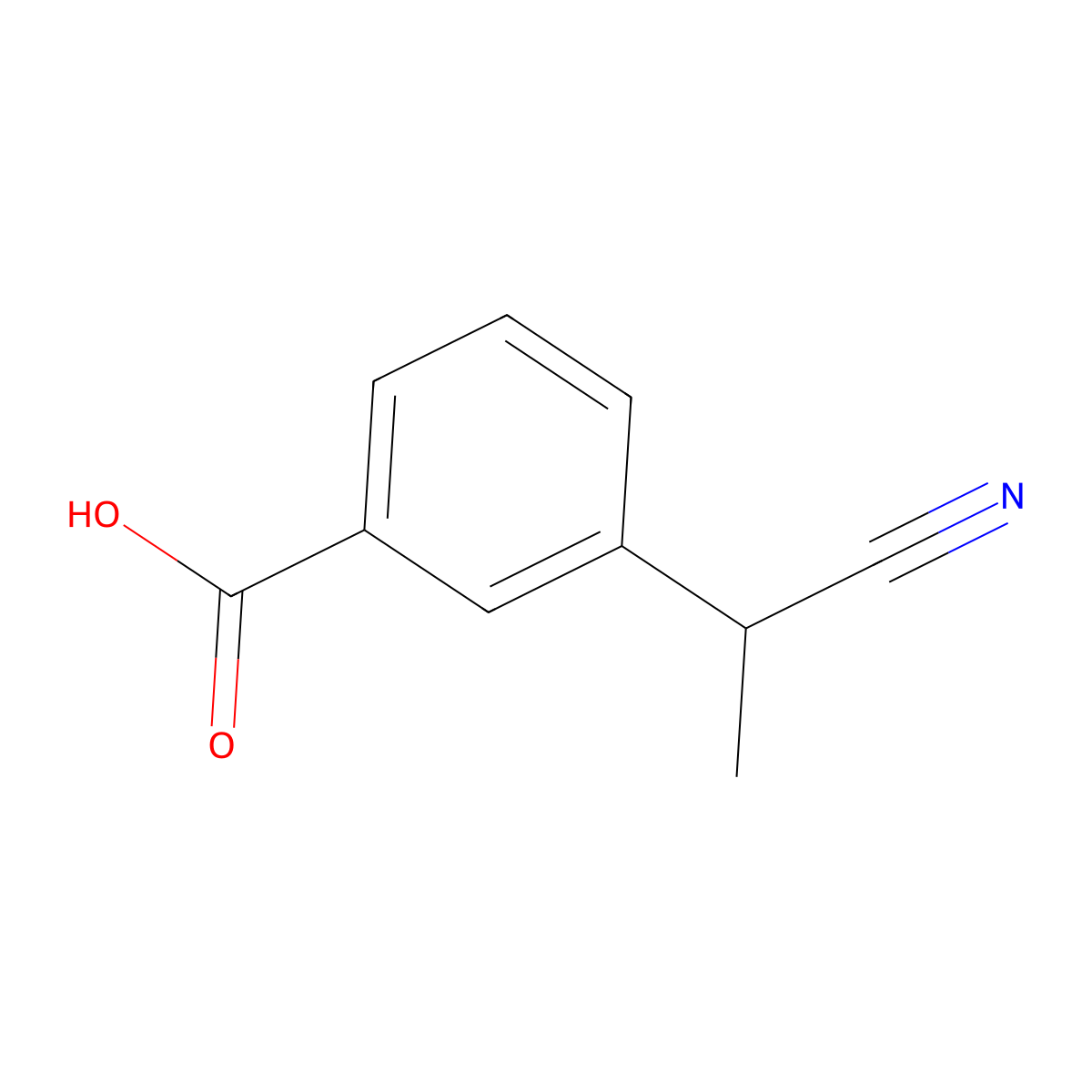 3-(1-Cyanoethyl)benzoic acid molecular structure, CAS 5537-71-3