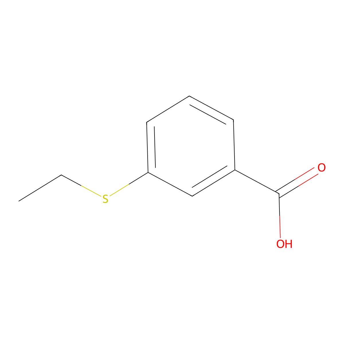 3-(Ethylthio)benzoic acid molecular structure, CAS 5537-74-6
