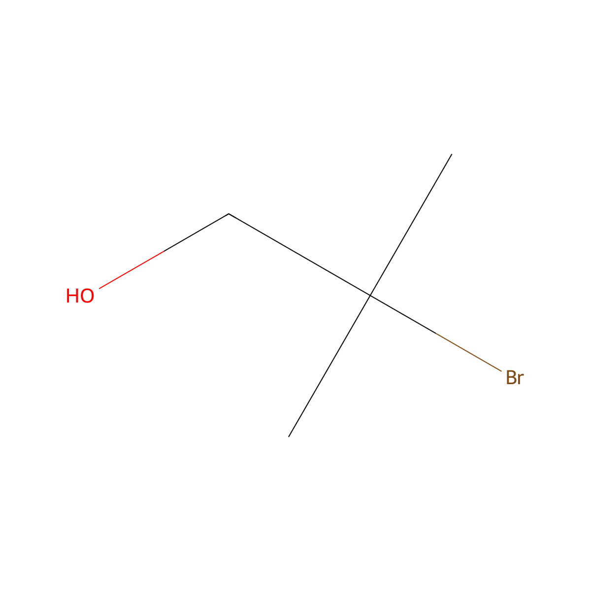 2-Bromo-2-methylpropan-1-ol molecular structure, CAS 55376-31-3