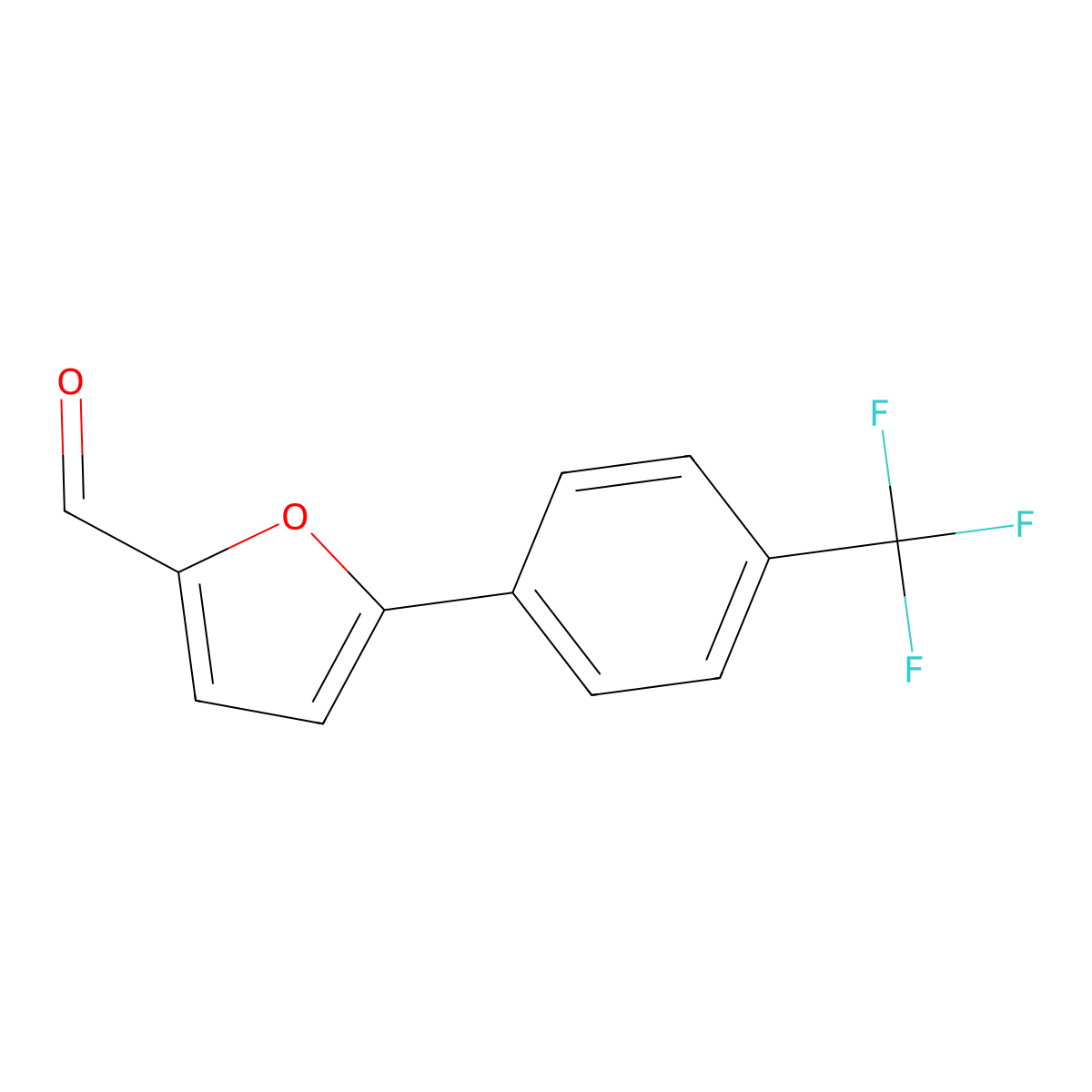 5-[4-(Trifluoromethyl)phenyl]furan-2-carbaldehyde molecular structure, CAS 55377-77-0