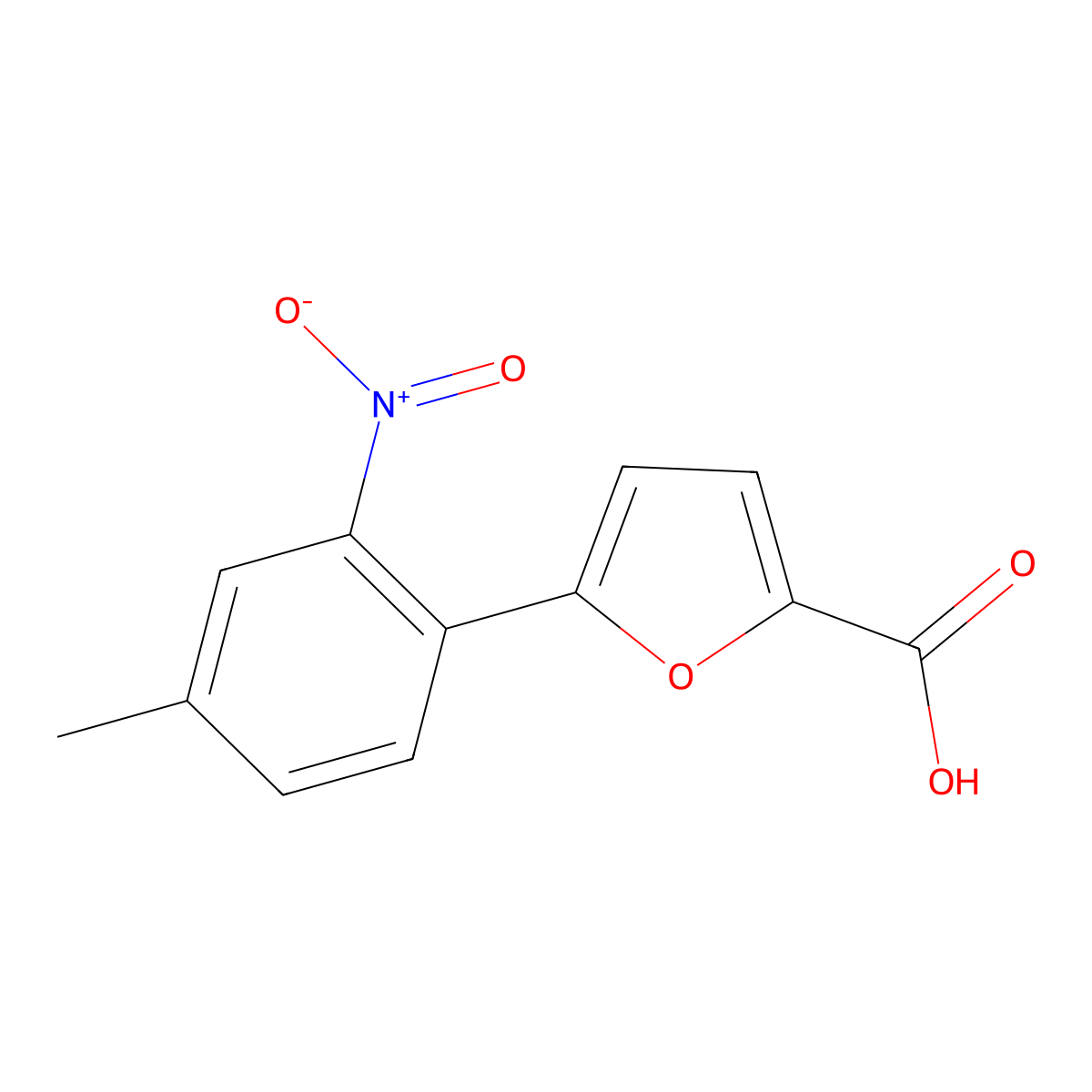 5-(4-Methyl-2-nitrophenyl)furan-2-carboxylic acid molecular structure, CAS 55377-91-8