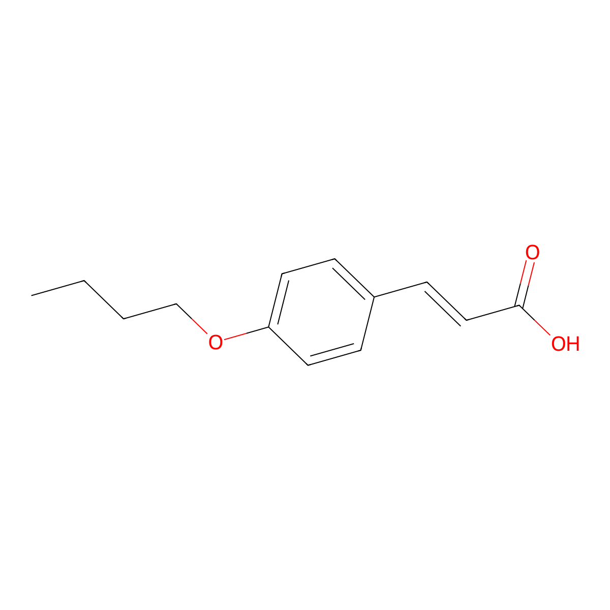 3-(4-Butoxyphenyl)acrylic acid molecular structure, CAS 55379-96-9