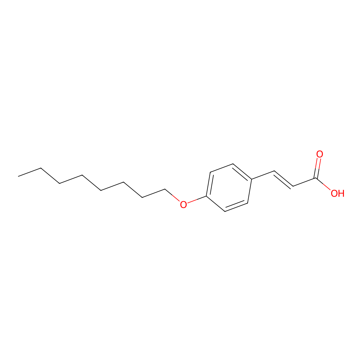 3-(4-octoxyphenyl)prop-2-enoic Acid molecular structure, CAS 55379-97-0