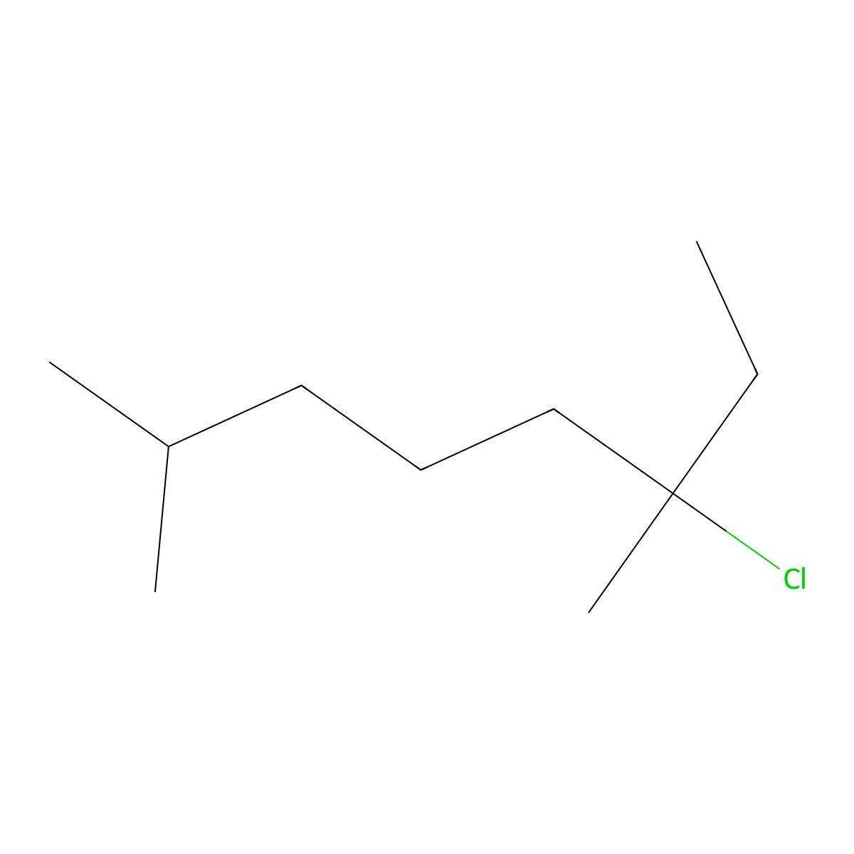 Octane, 6-chloro-2,6-dimethyl- molecular structure, CAS 5538-38-5