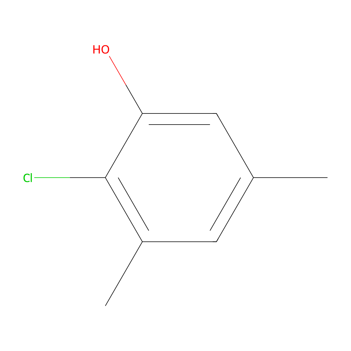 Phenol, 2-chloro-3,5-dimethyl- molecular structure, CAS 5538-41-0