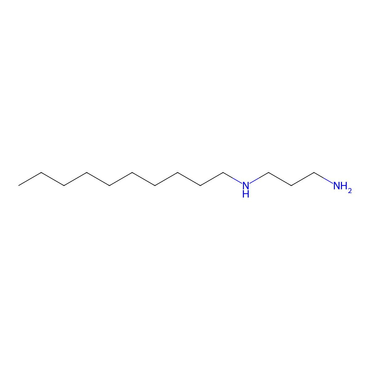 N-Decyl-1,3-propanediamine molecular structure, CAS 5538-99-8
