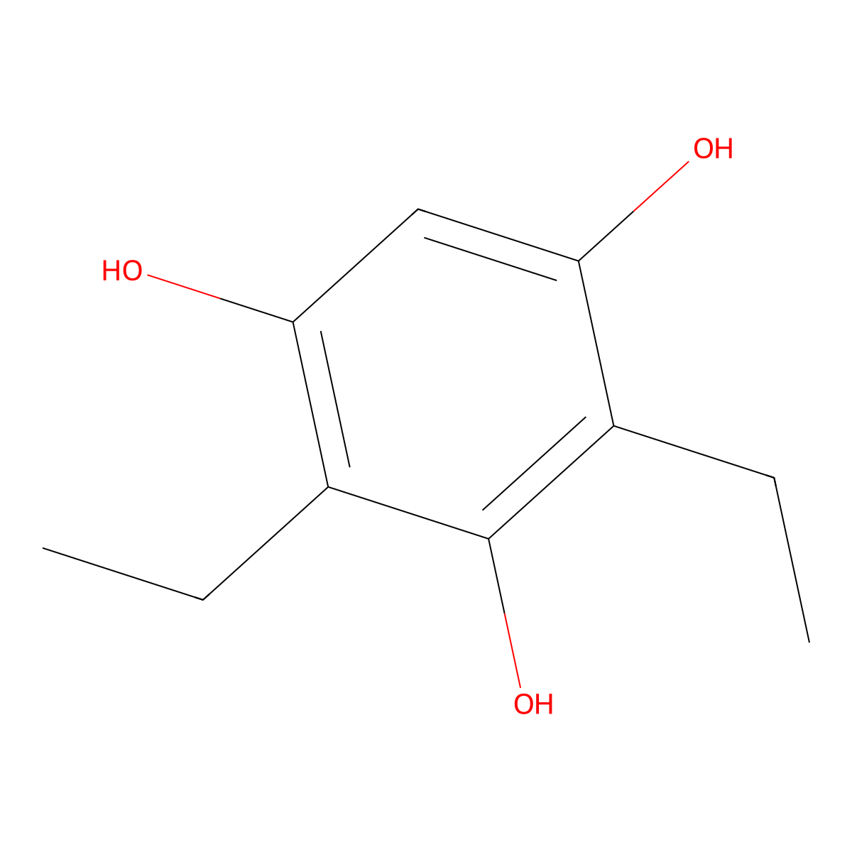 2,4-Diethylbenzene-1,3,5-triol molecular structure, CAS 55380-53-5
