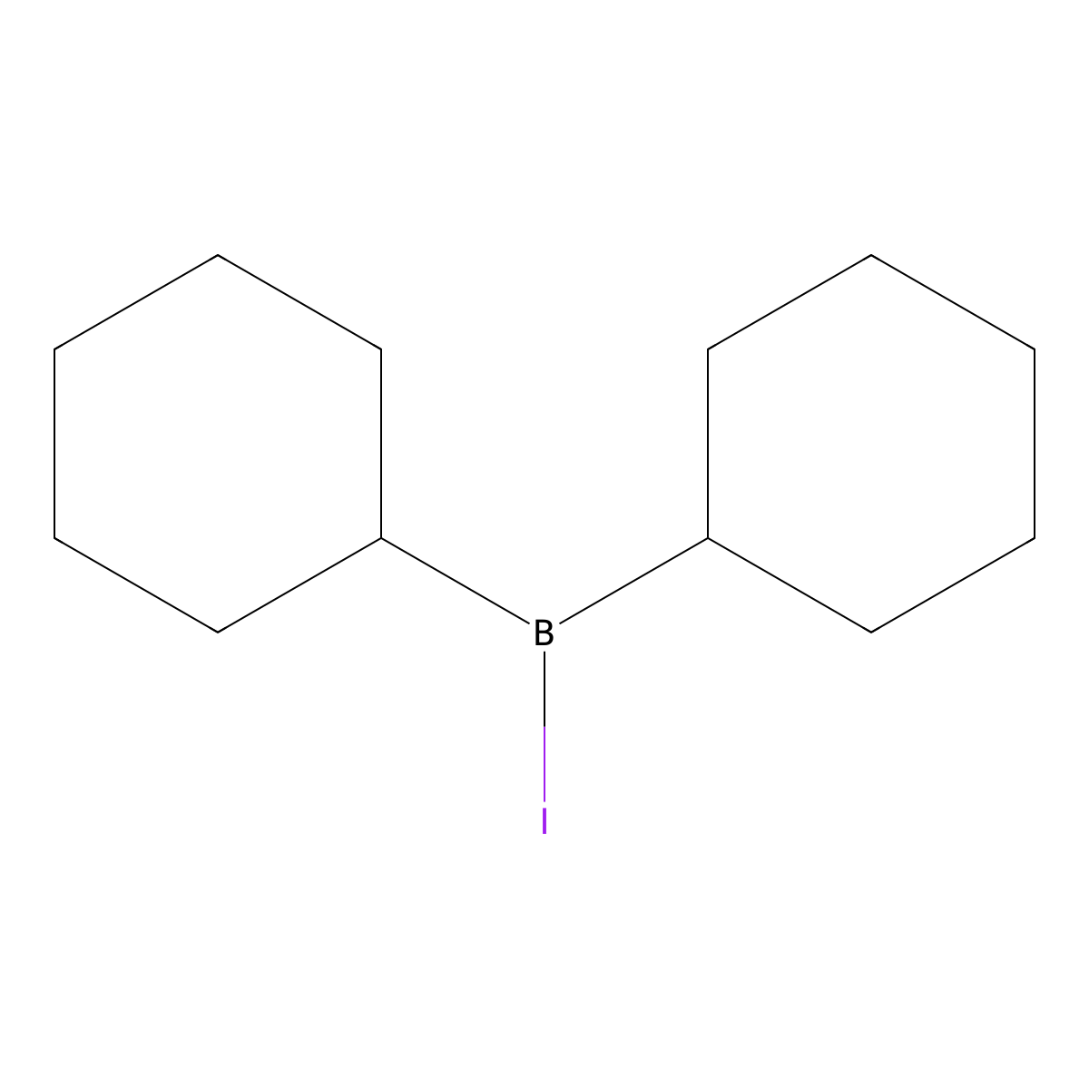 Dicyclohexyliodoborane molecular structure, CAS 55382-85-9