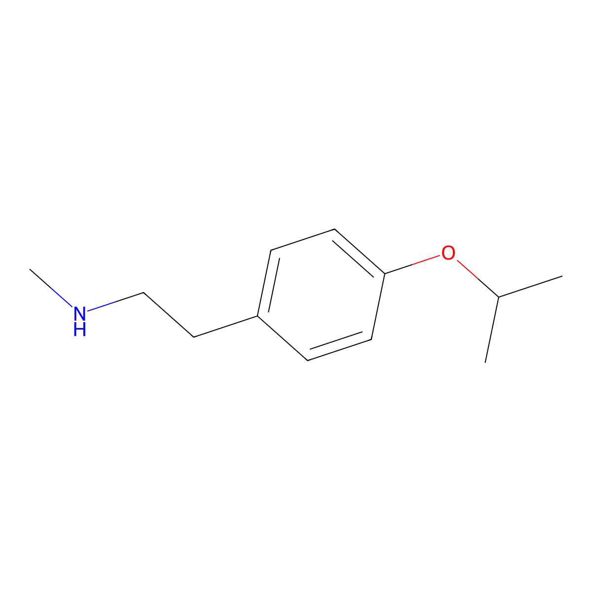 2-(4-Isopropoxyphenyl)-N-methylethan-1-amine molecular structure, CAS 55384-04-8