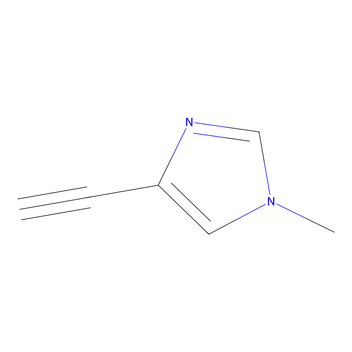 4-ethynyl-1-methyl-1H-imidazole molecular structure, CAS 55384-94-6