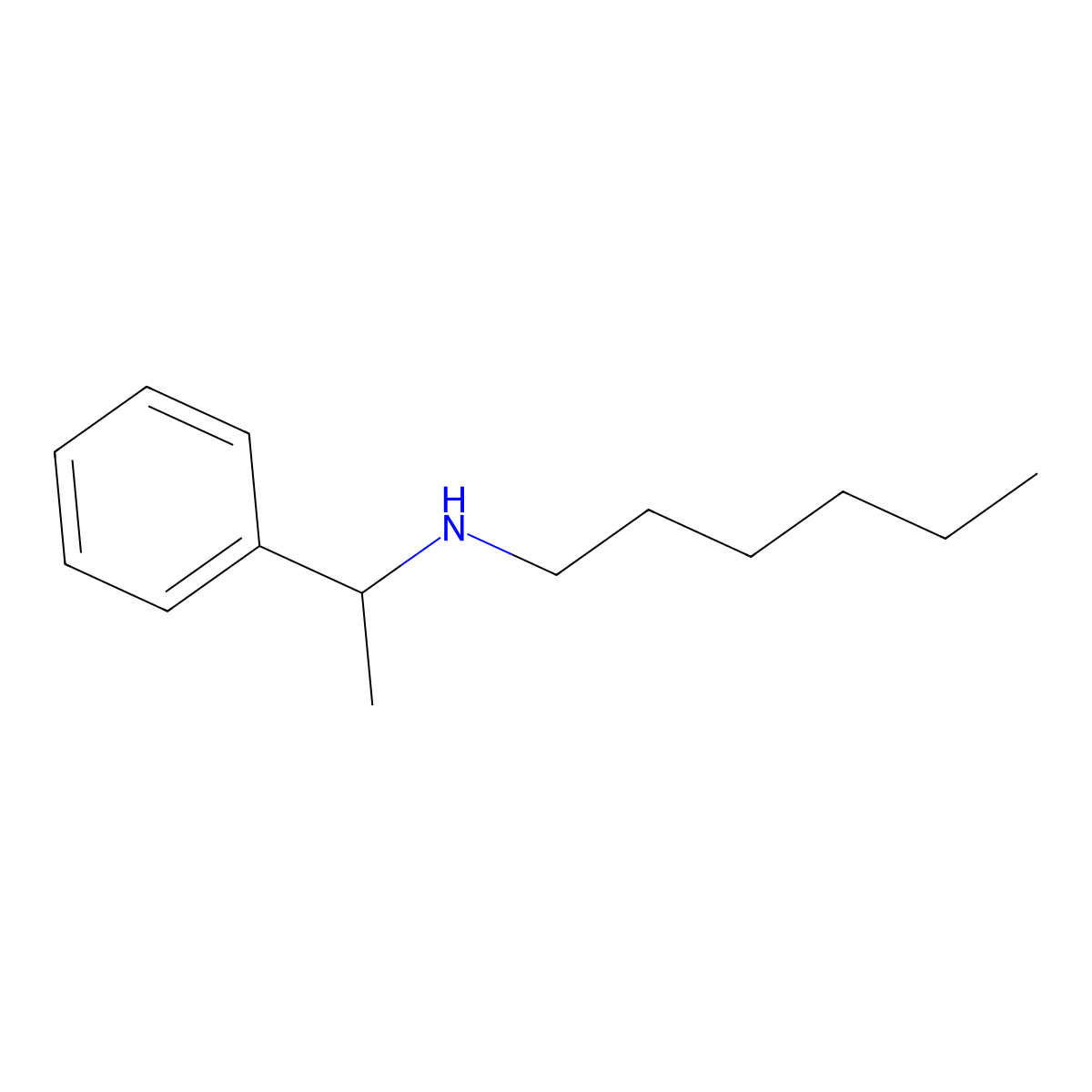 N-(1-phenylethyl)hexan-1-amine molecular structure, CAS 55386-59-9