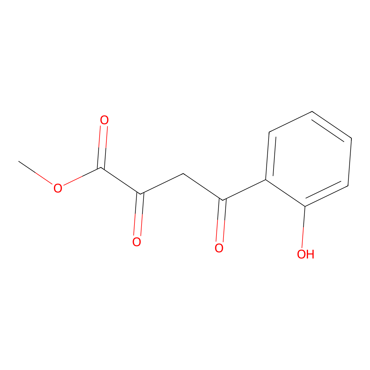 Methyl 4-(2-hydroxyphenyl)-2,4-dioxobutanoate molecular structure, CAS 55386-79-3