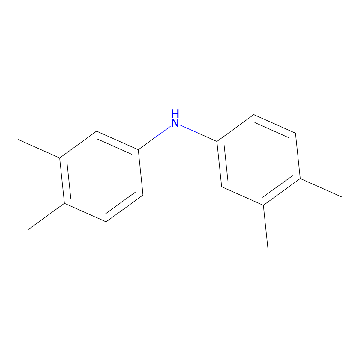 Bis(3,4-dimethylphenyl)amine molecular structure, CAS 55389-75-8