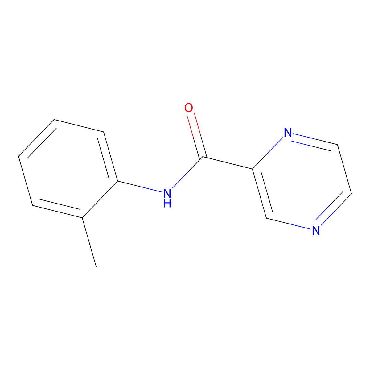 N-(2-methylphenyl)pyrazine-2-carboxamide molecular structure, CAS 5539-12-8