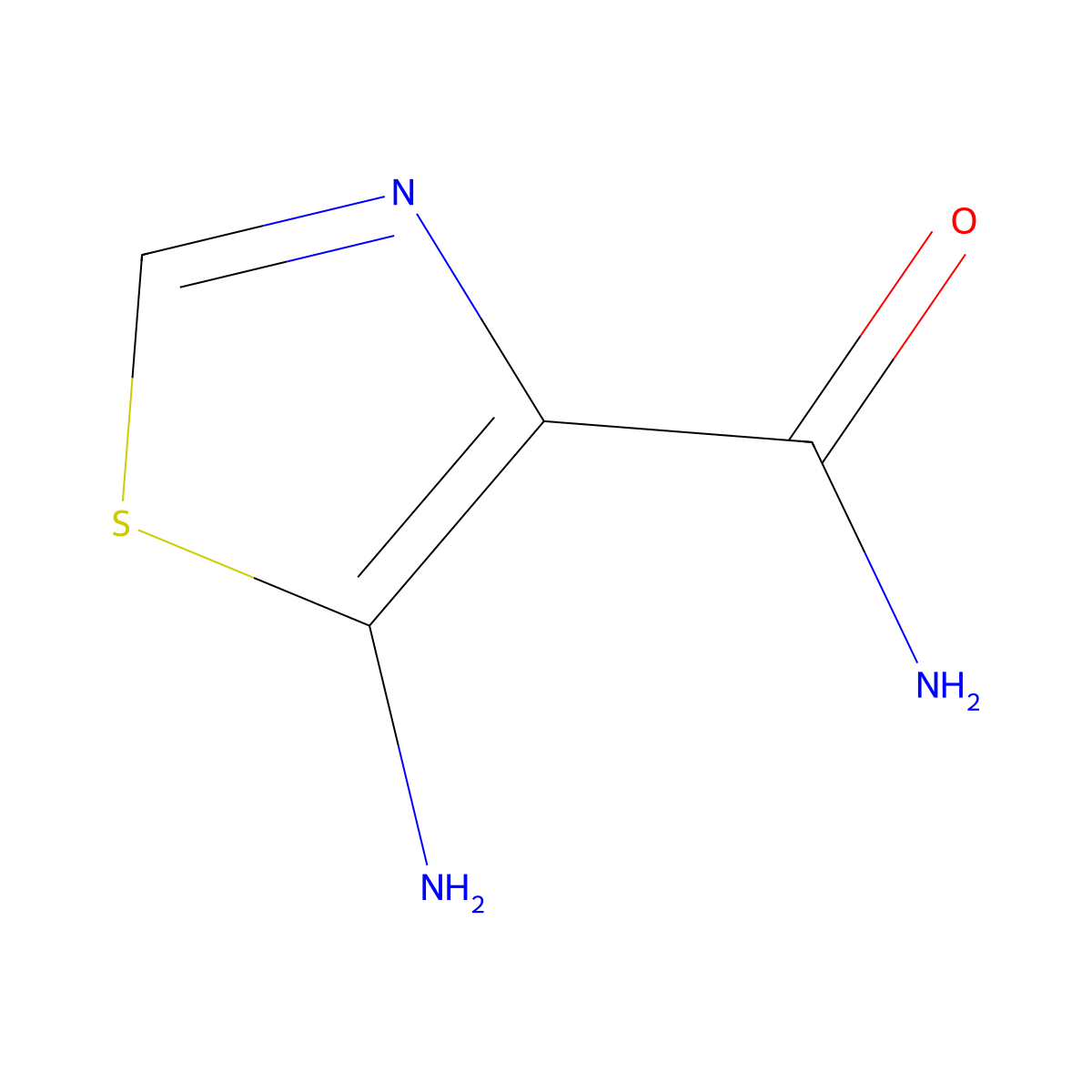 5-Aminothiazole-4-carboxamide molecular structure, CAS 5539-46-8