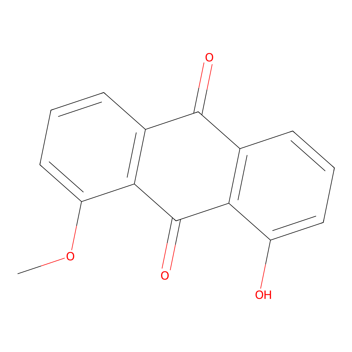 1-Hydroxy-8-methoxyanthracene-9,10-dione molecular structure, CAS 5539-66-2