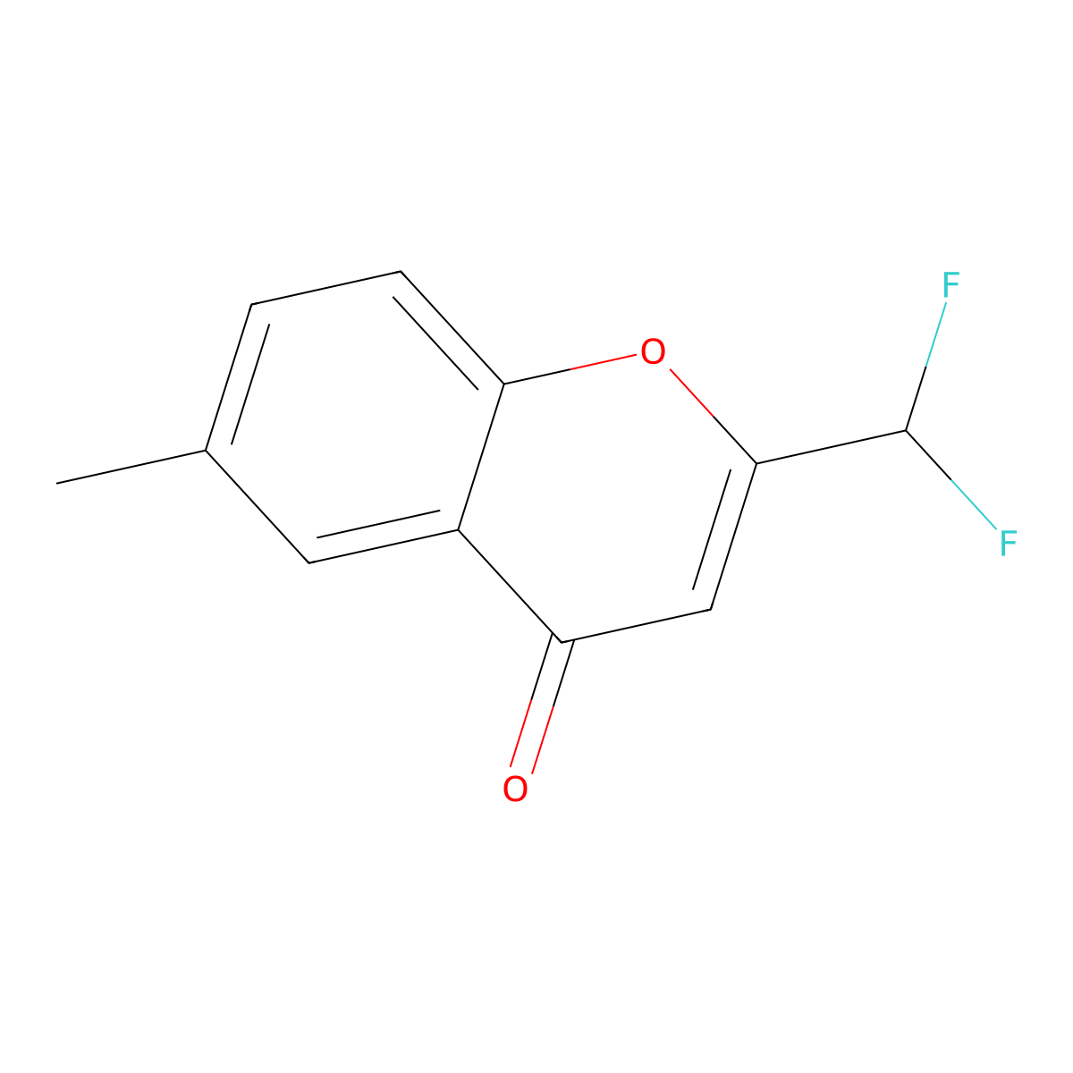 2-(difluoromethyl)-6-methyl-4H-chromen-4-one molecular structure, CAS 5539-74-2