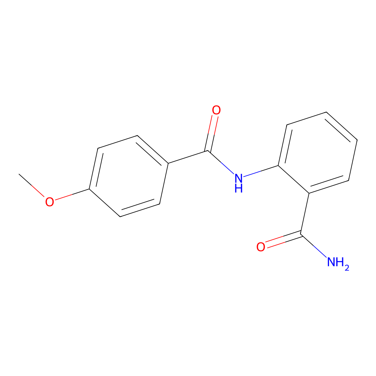 2-[(4-Methoxybenzoyl)amino]benzamide molecular structure, CAS 55390-89-1