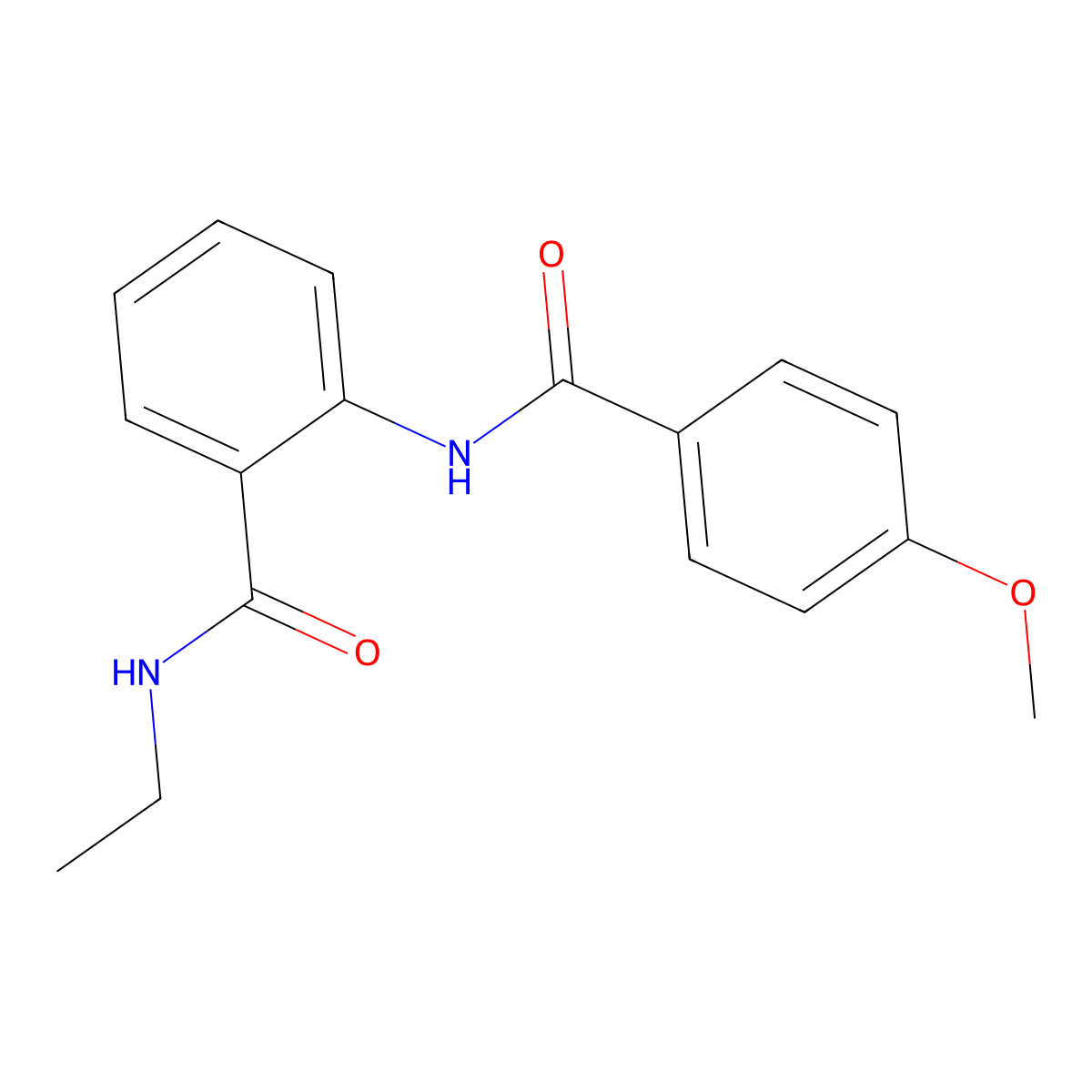 N-ethyl-2-[(4-methoxybenzoyl)amino]benzamide molecular structure, CAS 55390-90-4