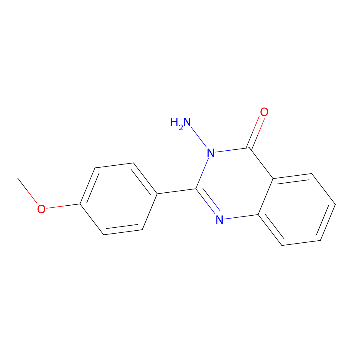 3-amino-2-(4-methoxyphenyl)quinazolin-4(3H)-one molecular structure, CAS 55390-99-3