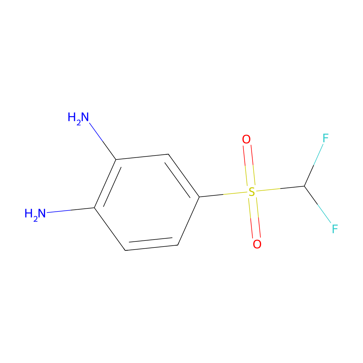 4-Difluoromethanesulfonylbenzene-1,2-diamine molecular structure, CAS 55391-52-1