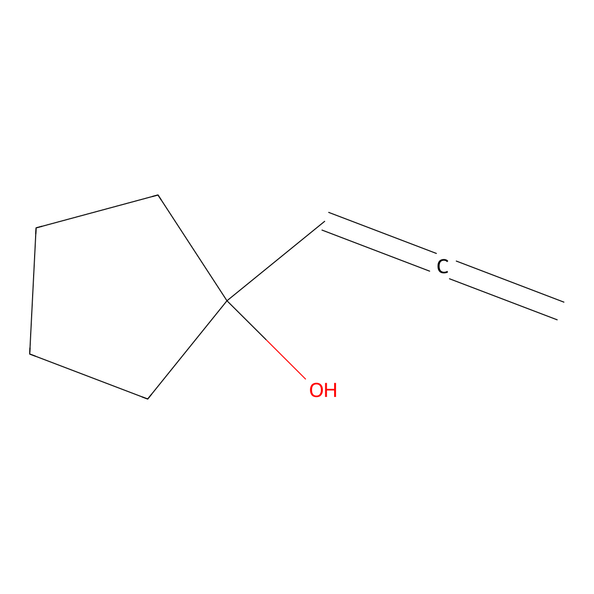 1-(1,2-Propadien-1-YL)cyclopentanol molecular structure, CAS 55392-89-7