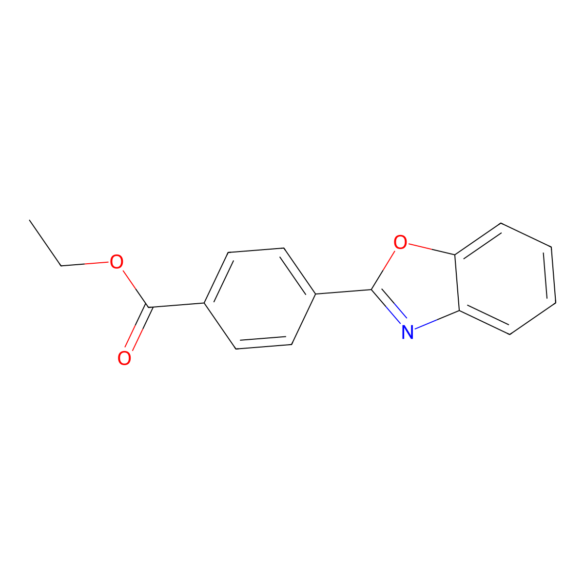 Ethyl 4-(benzo[d]oxazol-2-yl)benzoate molecular structure, CAS 55394-48-4
