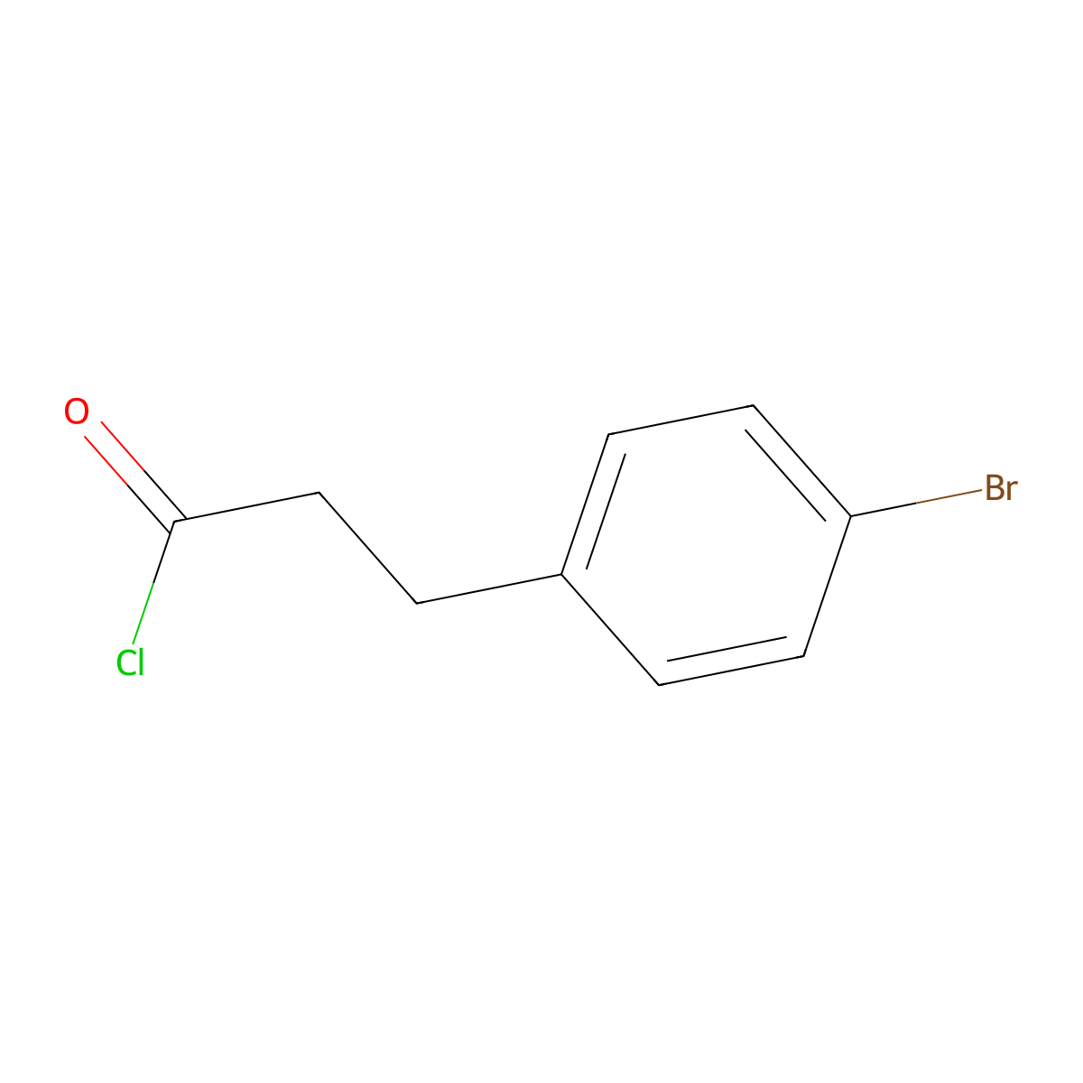3-(4-Bromophenyl)propanoyl chloride molecular structure, CAS 55394-81-5