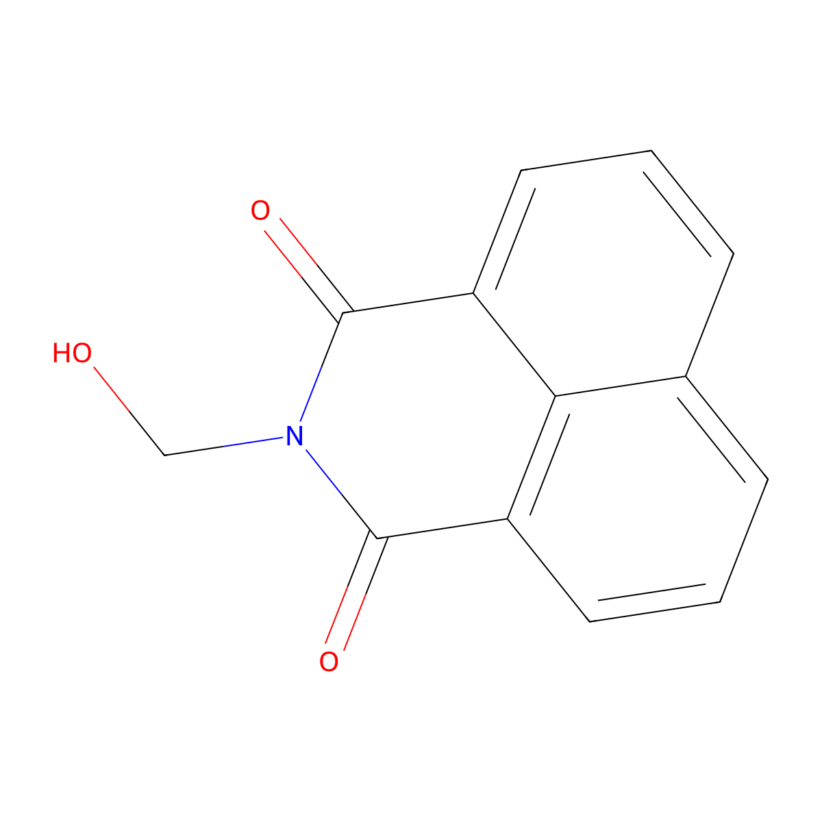 2-(hydroxymethyl)-1H-benzo[de]isoquinoline-1,3(2H)-dione molecular structure, CAS 55396-21-9