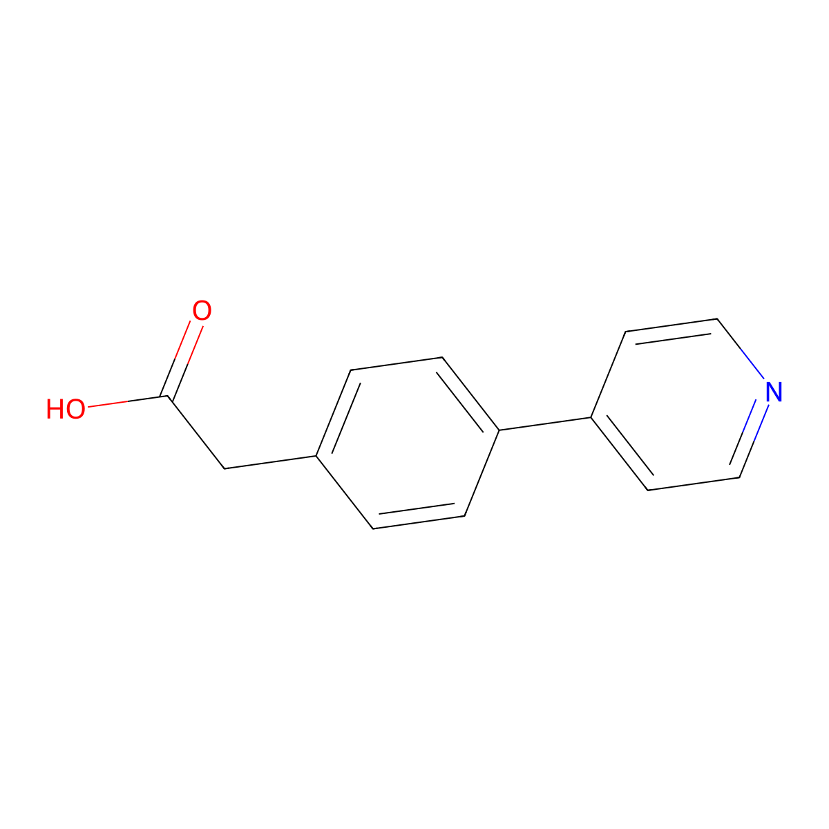 4-(4'-Pyridyl)phenylacetic acid molecular structure, CAS 55397-08-5