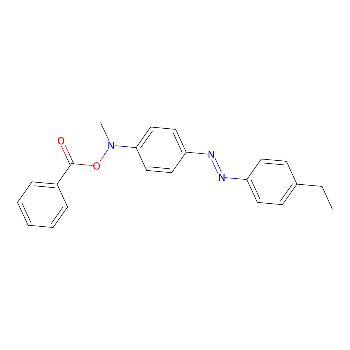 N-Benzoyloxy-4'-ethyl-N-methyl-4-aminoazobenzene molecular structure, CAS 55398-26-0