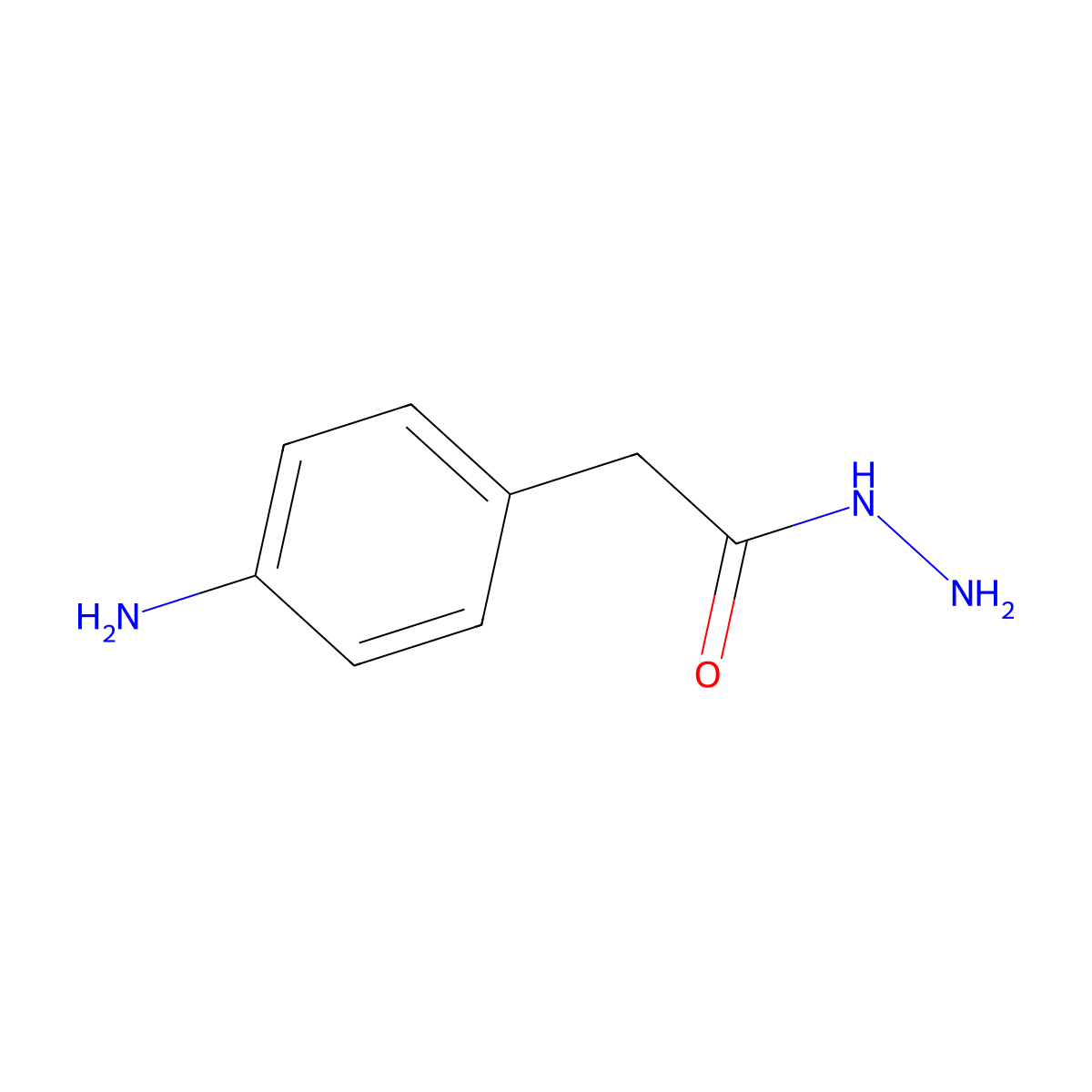 2-(4-Aminophenyl)acetohydrazide molecular structure, CAS 55398-66-8