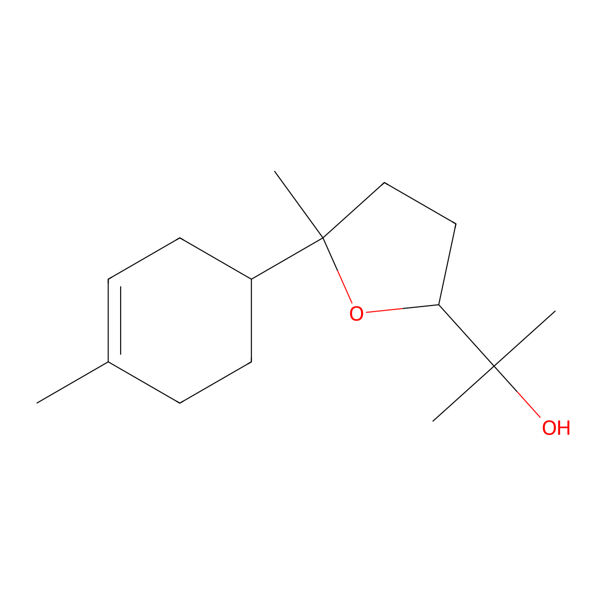 bisabolol oxide B molecular structure, CAS 55399-12-7