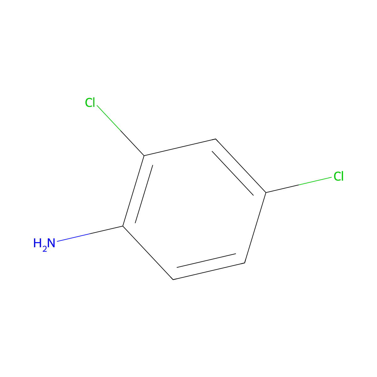 2,4-Dichloroaniline molecular structure, CAS 554-00-7
