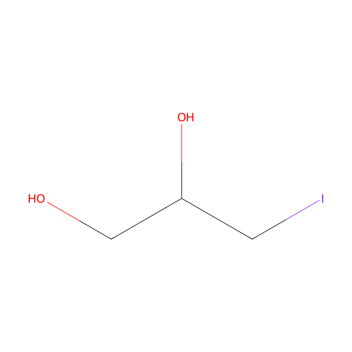 3-Iodo-1,2-propanediol molecular structure, CAS 554-10-9