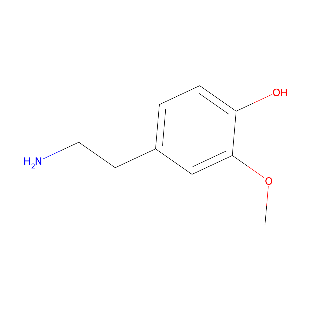 3-Methoxytyramine molecular structure, CAS 554-52-9