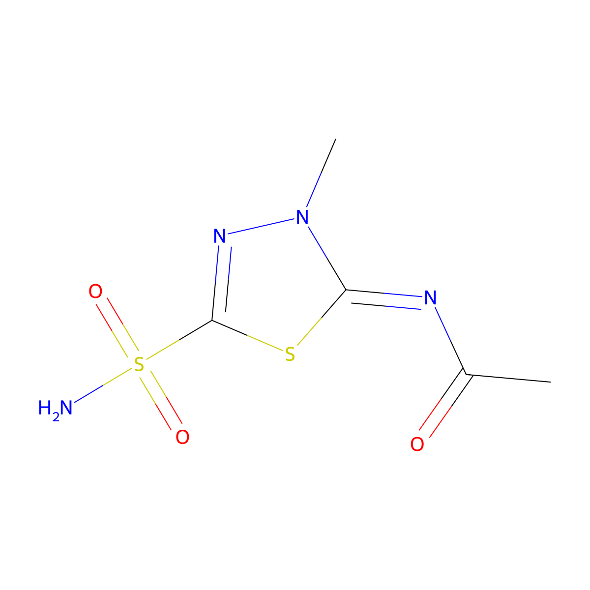 Methazolamide molecular structure, CAS 554-57-4