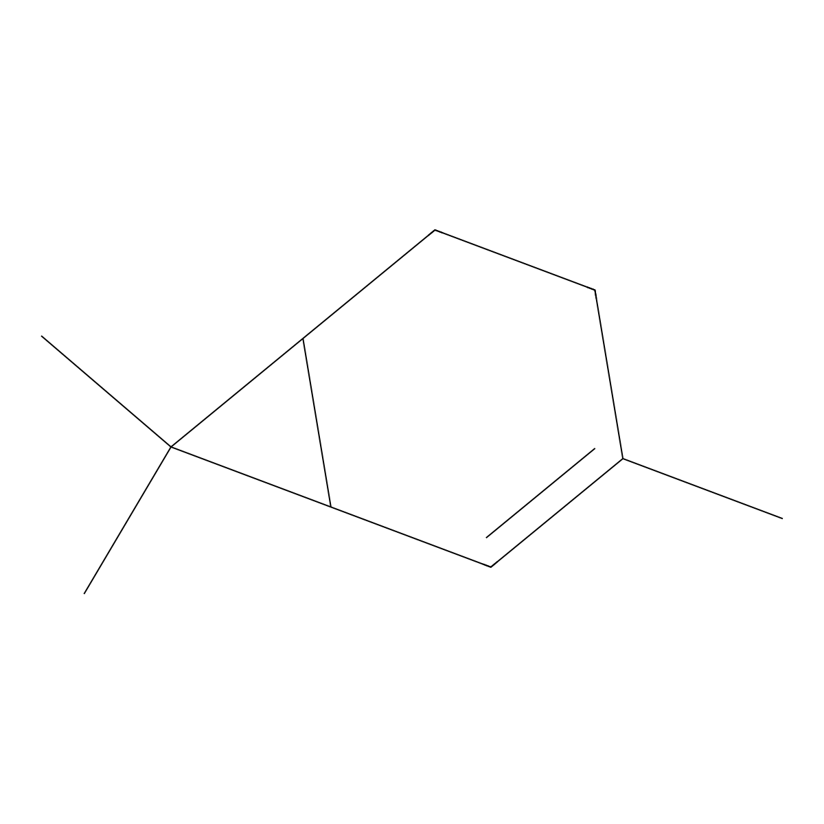 2-Carene molecular structure, CAS 554-61-0