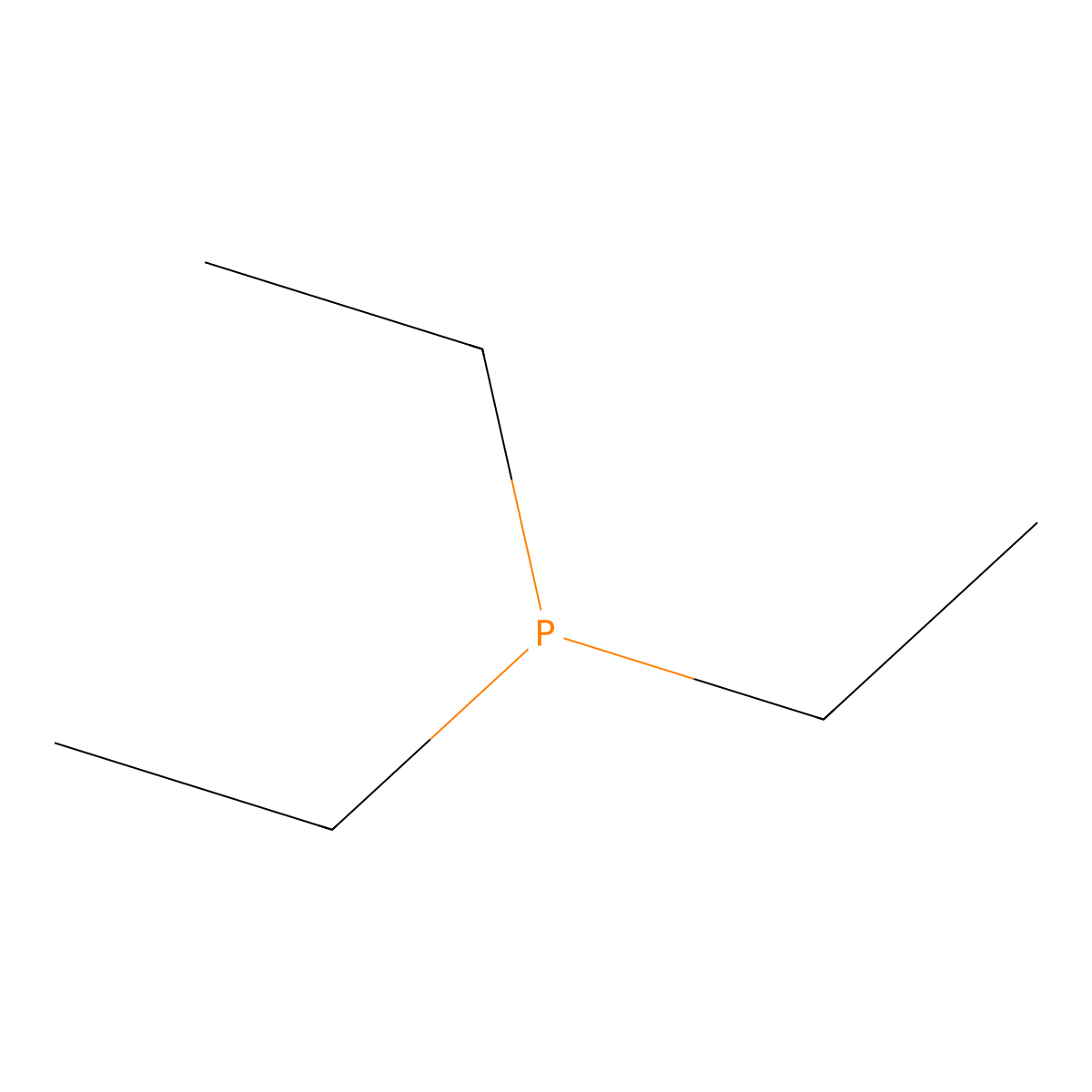 Triethylphosphine molecular structure, CAS 554-70-1