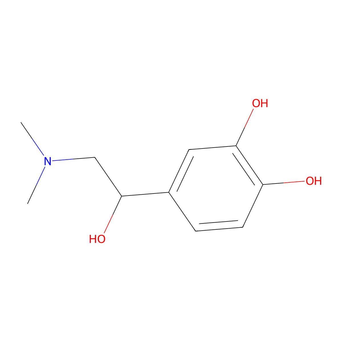 N-Methylepinephrine molecular structure, CAS 554-99-4