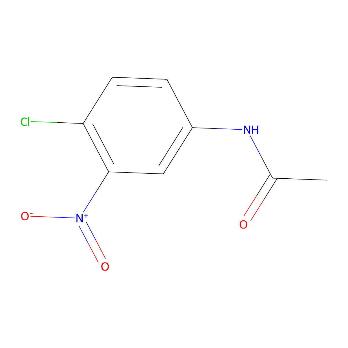 N-(4-Chloro-3-nitrophenyl)acetamide molecular structure, CAS 5540-60-3