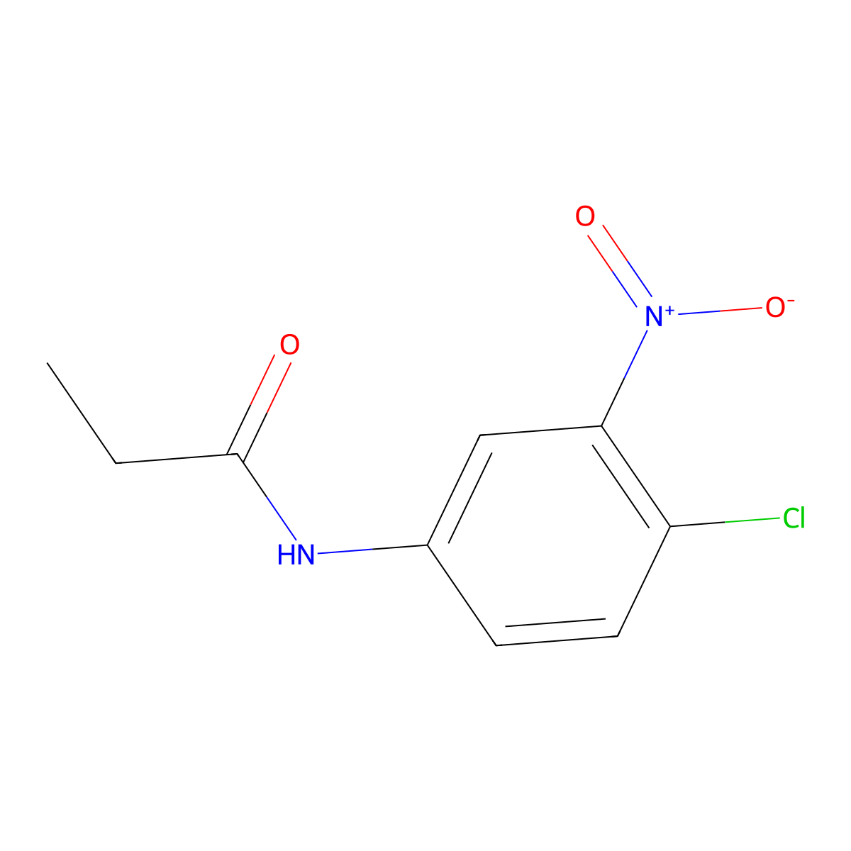 4'-Chloro-3'-nitropropionanilide molecular structure, CAS 5540-61-4