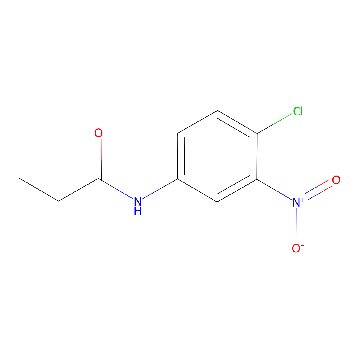 4'-Chloro-3'-nitropropionanilide molecular structure, CAS 5540-61-4