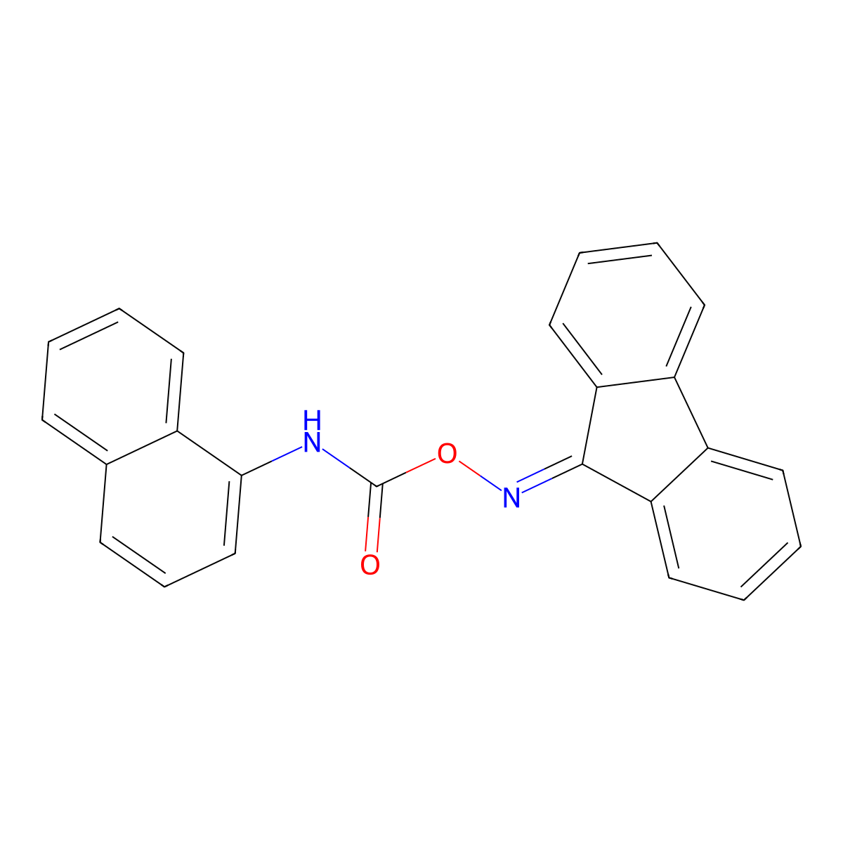 (fluoren-9-ylideneamino) N-naphthalen-1-ylcarbamate molecular structure, CAS 5540-79-4