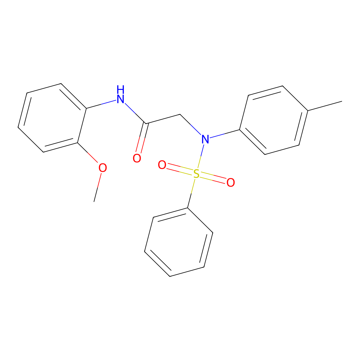 N-(2-methoxyphenyl)-2-[4-methyl(phenylsulfonyl)anilino]acetamide molecular structure, CAS 5540-96-5